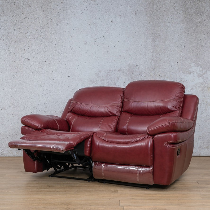 Leather Gallery Leather Recliner Geneva Wine 4