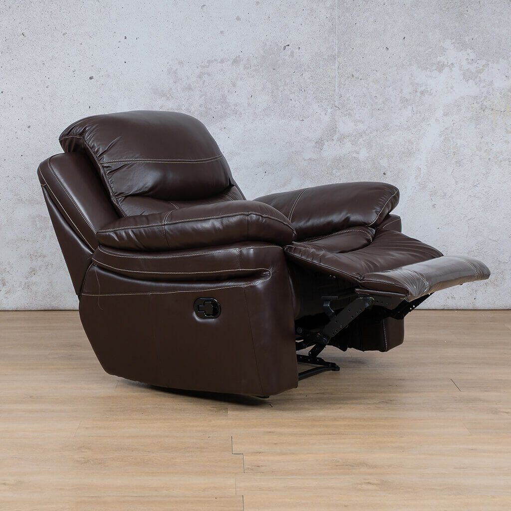 Geneva 3+2+1 Leather Recliner Suite Leather Recliner Leather Gallery choc