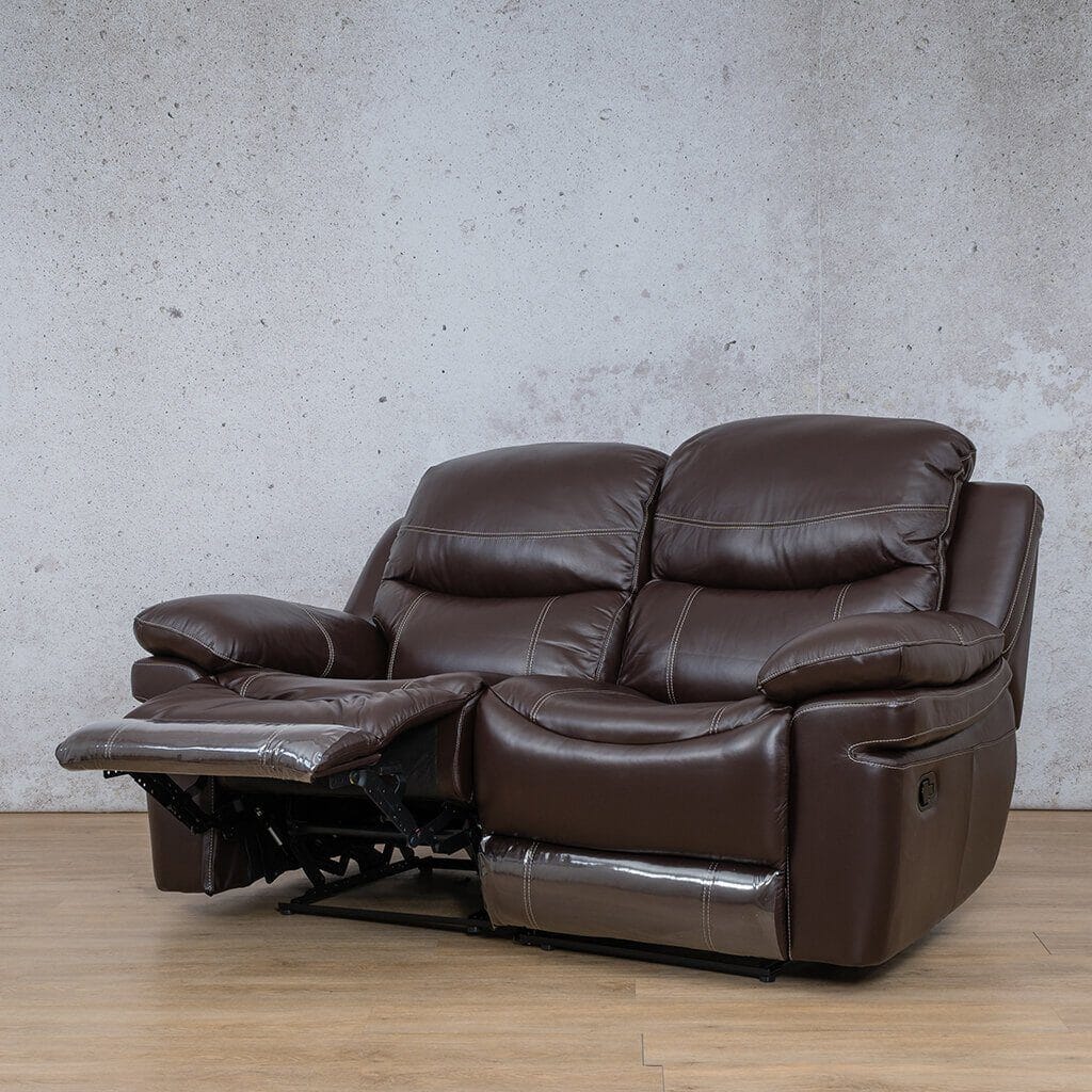 Geneva 3+2+1 Leather Recliner Suite Leather Recliner Leather Gallery choc
