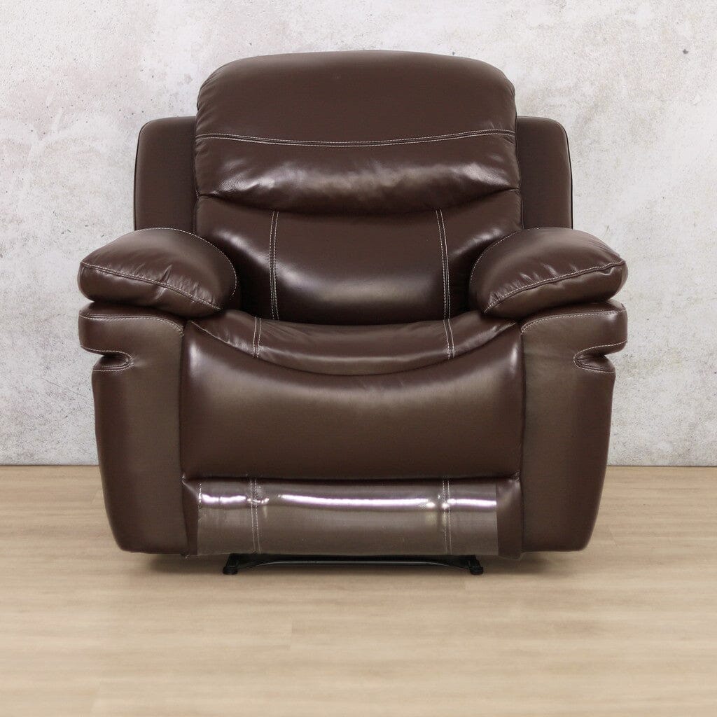 Geneva 3+2+1 Leather Recliner Suite Leather Recliner Leather Gallery choc