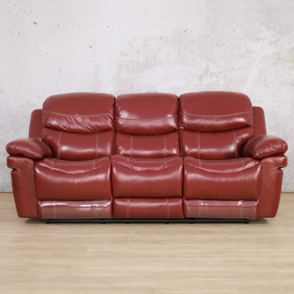 Geneva 3 Seater Leather Recliner Leather Recliner Leather Gallery Wine