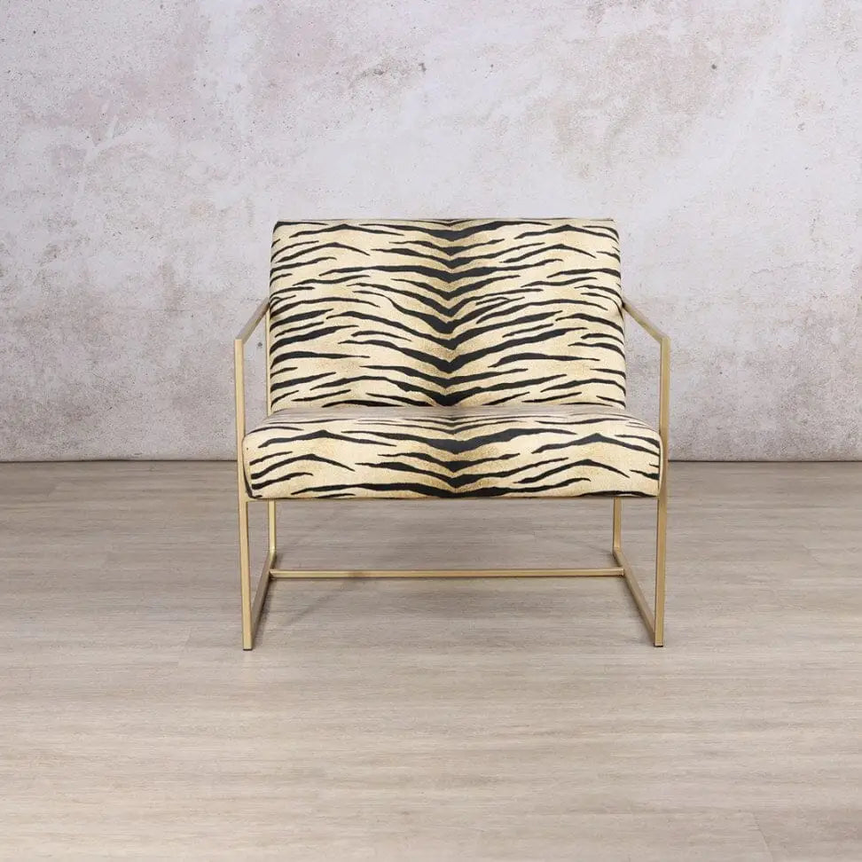 Gilmore Modern Occasional Chair - Safari Zebra - Fabric Armchair