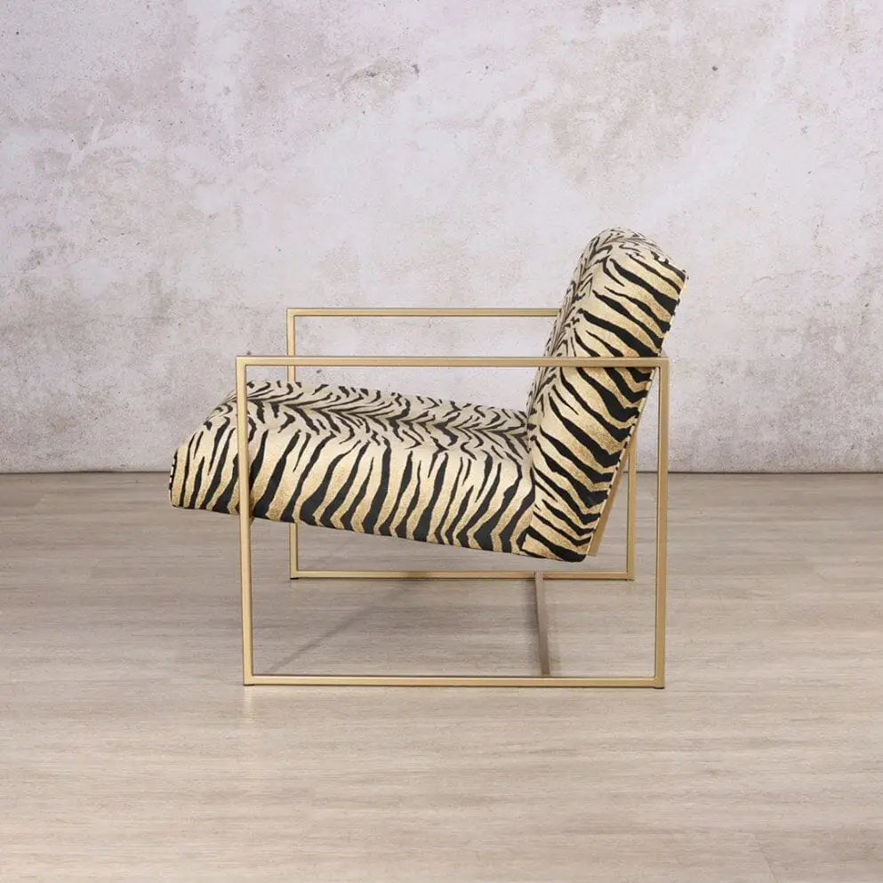Gilmore Modern Occasional Chair - Safari Zebra - Fabric Armchair