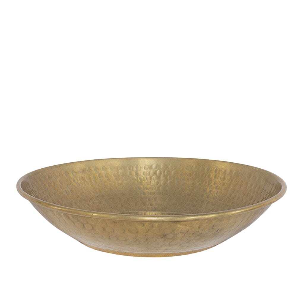 Golden Layne Hammered Bowl - Large Bowl Leather Gallery
