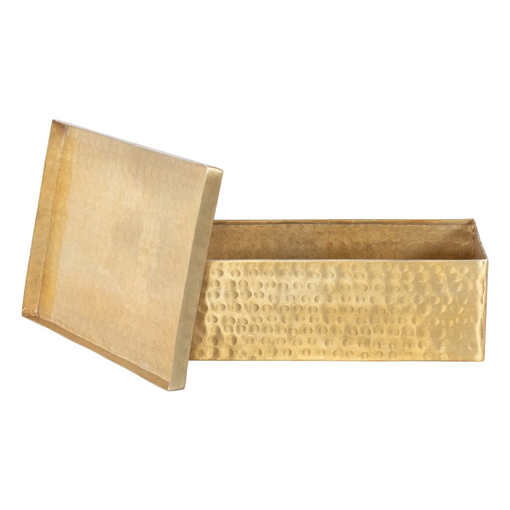 Golden Thea Hammered Box - Large File Box Leather Gallery