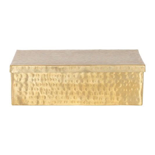 Golden Thea Hammered Box - Large File Box Leather Gallery