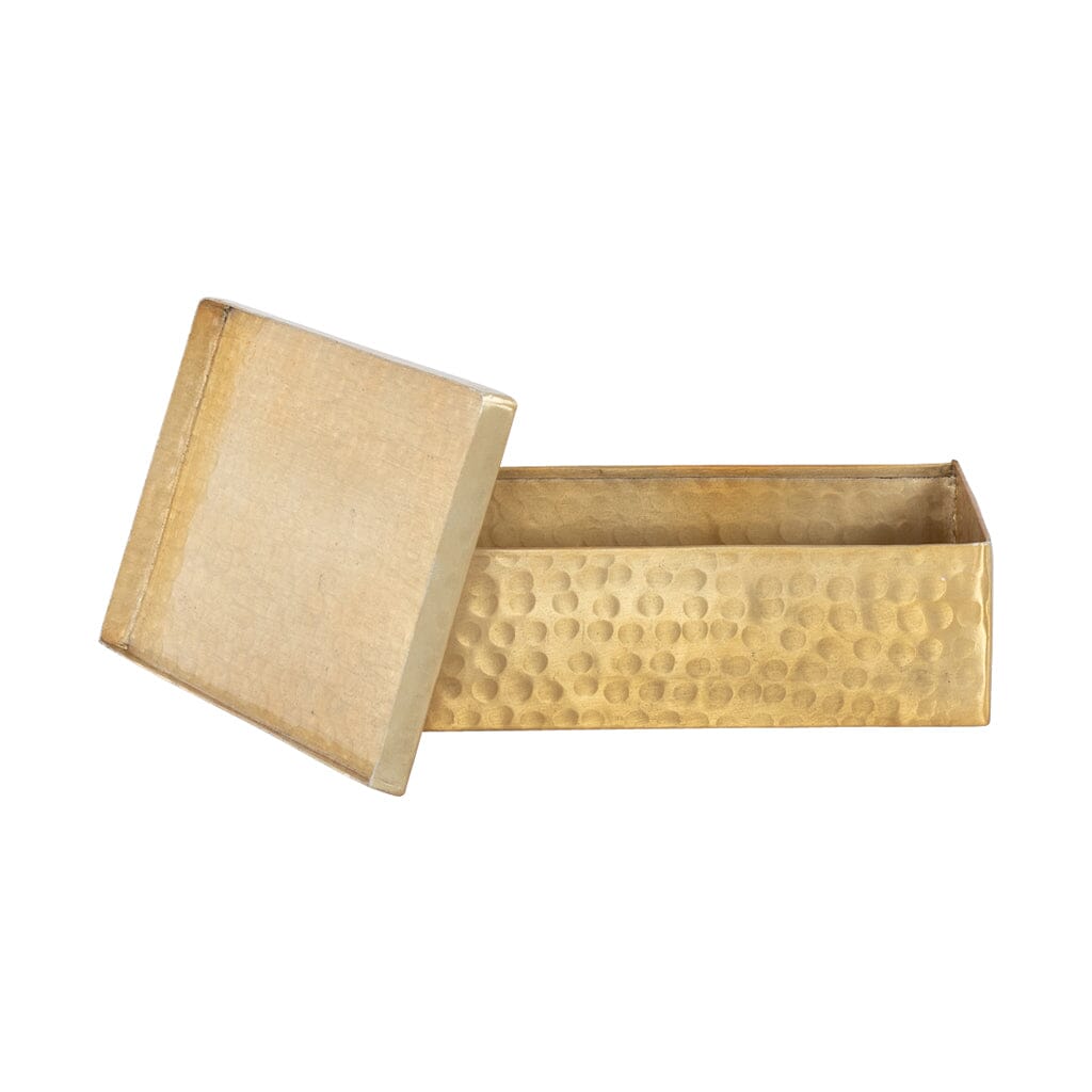 Golden Thea Hammered Box - Medium File Box Leather Gallery