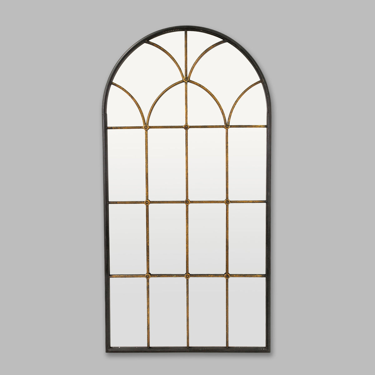 Hardley Black-and  Gold Mirror | Leather Gallery