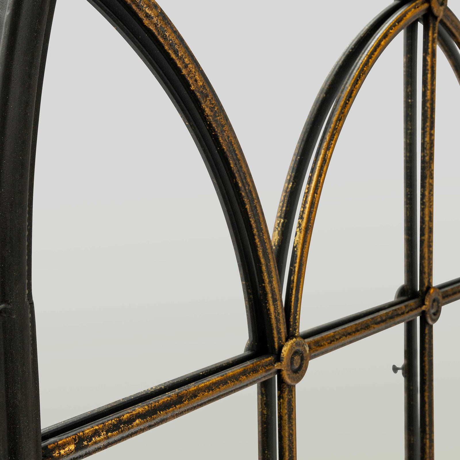 Hardley Black-and  Gold Mirror | Leather Gallery