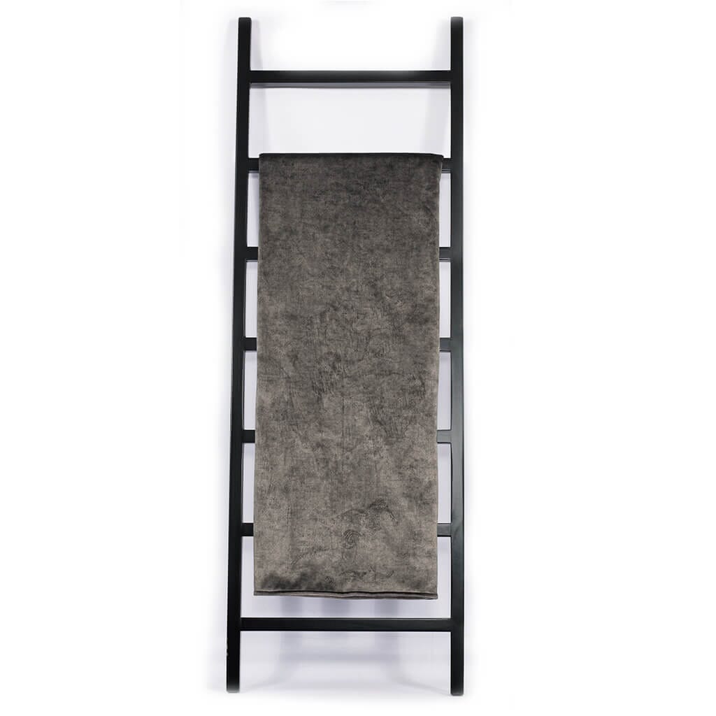 Harper Charcoal Grey & Morning Mist Fabric Throw Throw Leather Gallery 