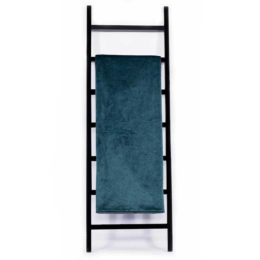 Harper Harbour Teal & Morning Mist Fabric Throw Throw Leather Gallery