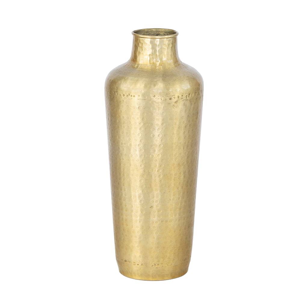 Heston Hammered Vase Vase Leather Gallery Gold 20 x 50cm