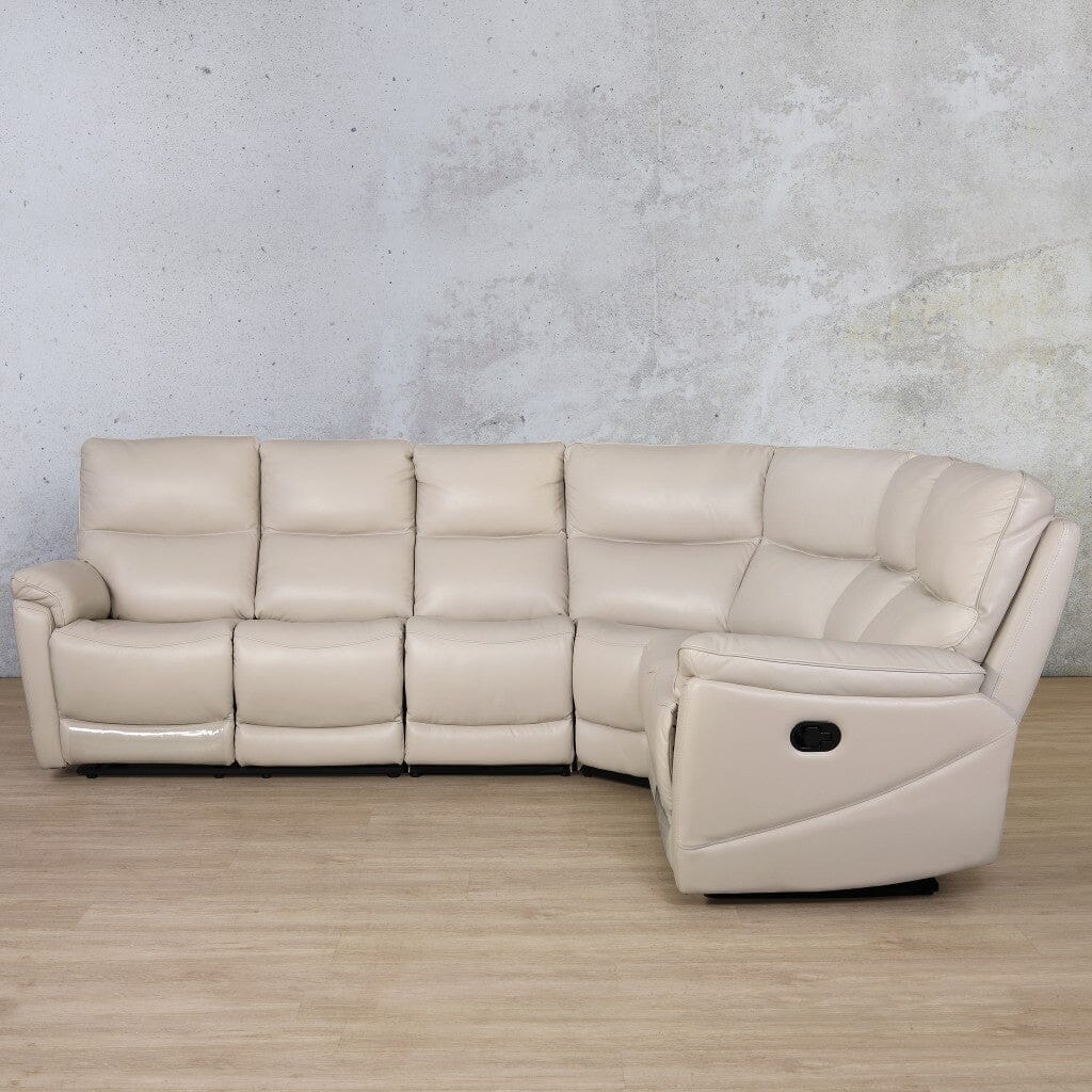 Hilton Leather Corner Sofa - Leather Sectional Beige