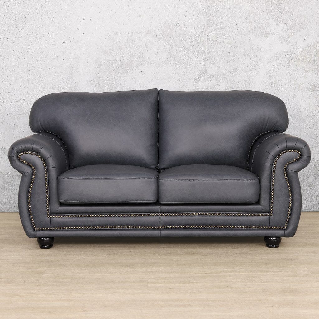 Isilo 2 Seater Leather Sofa Leather Sofa Leather Gallery Bedlam Blue Night