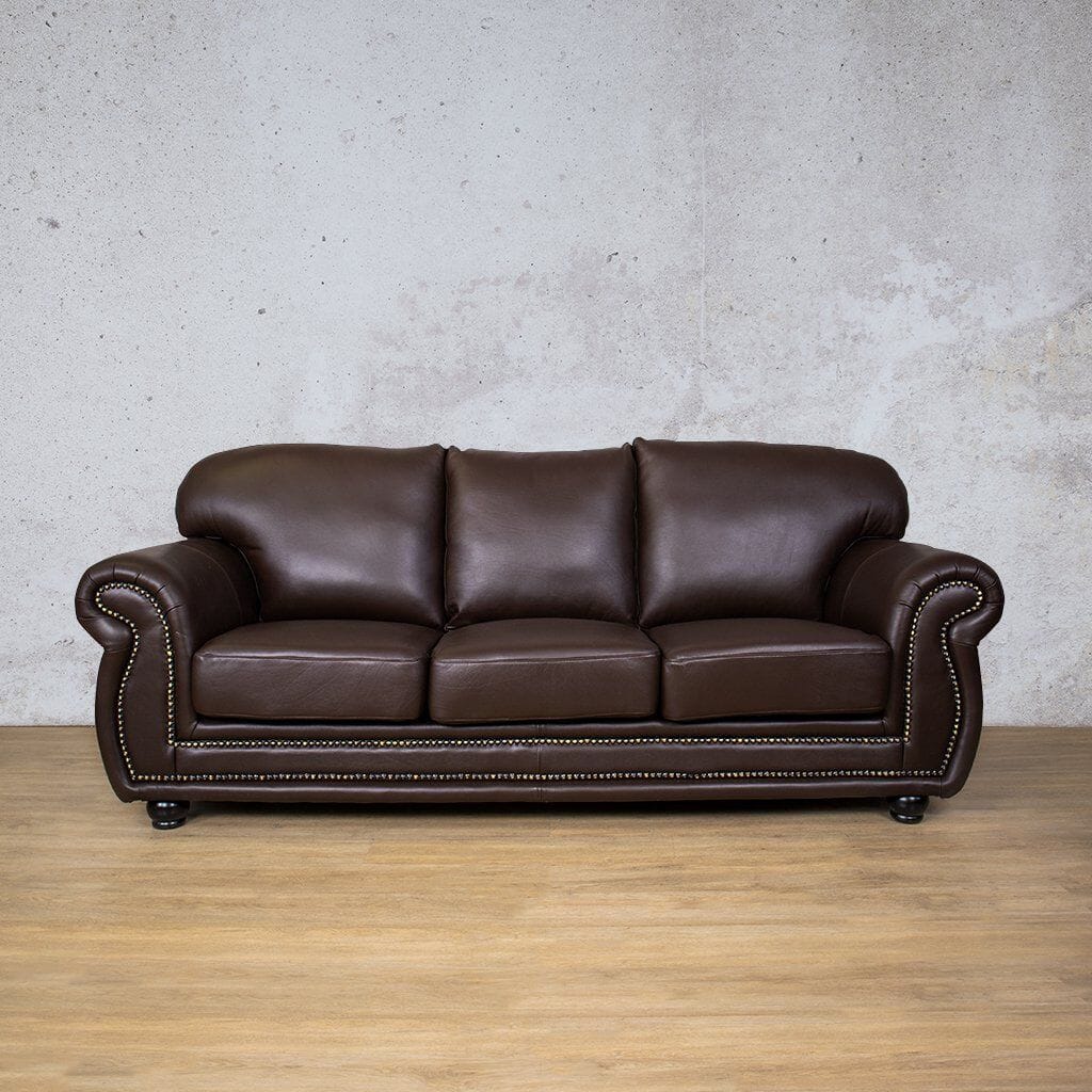 Isilo 3 + 2 + 1 Leather Sofa Suite - Country Ox Blood - Leather Sofa