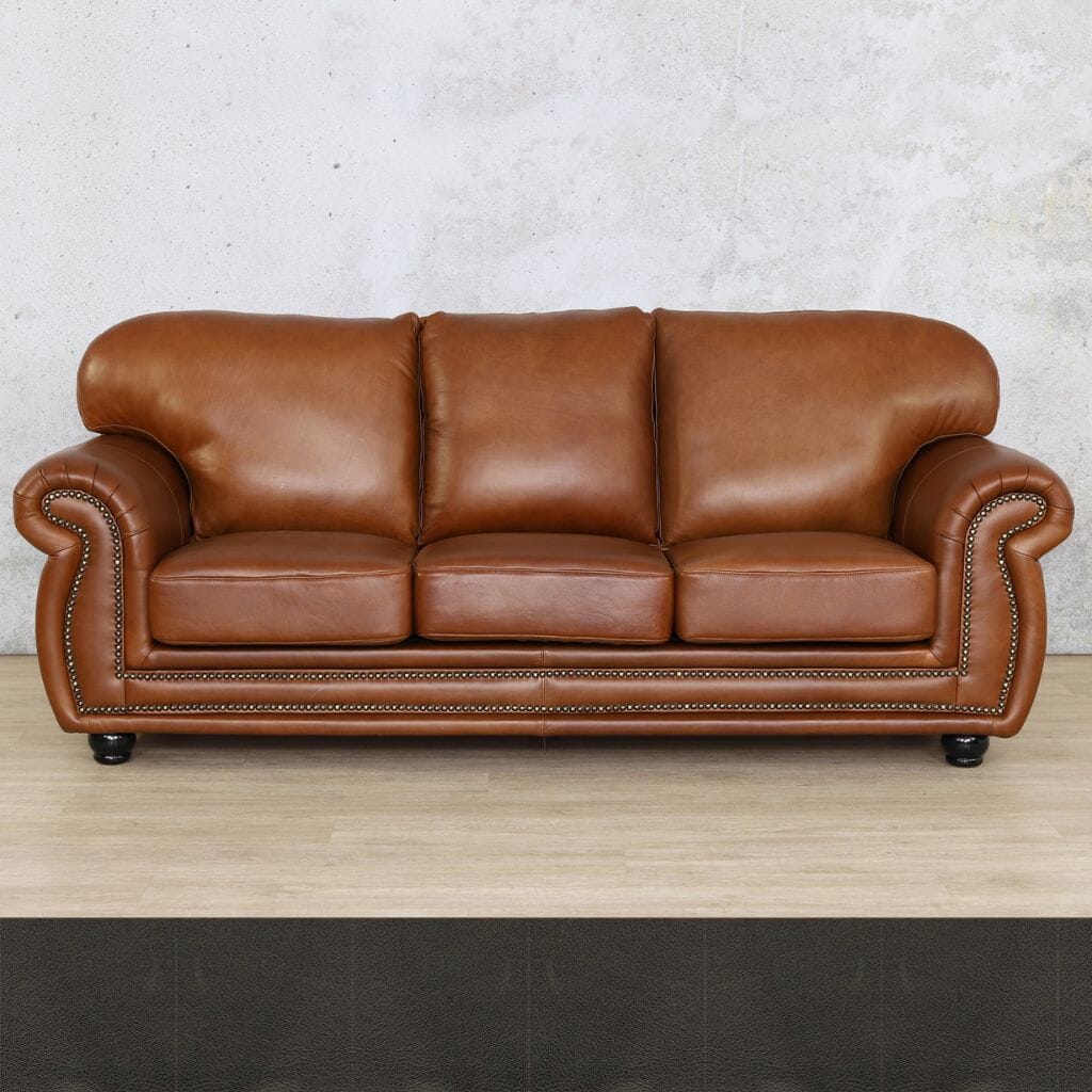 Isilo 3 + 2 + 1 Leather Sofa Suite - Czar Anthracite - Leather Sofa