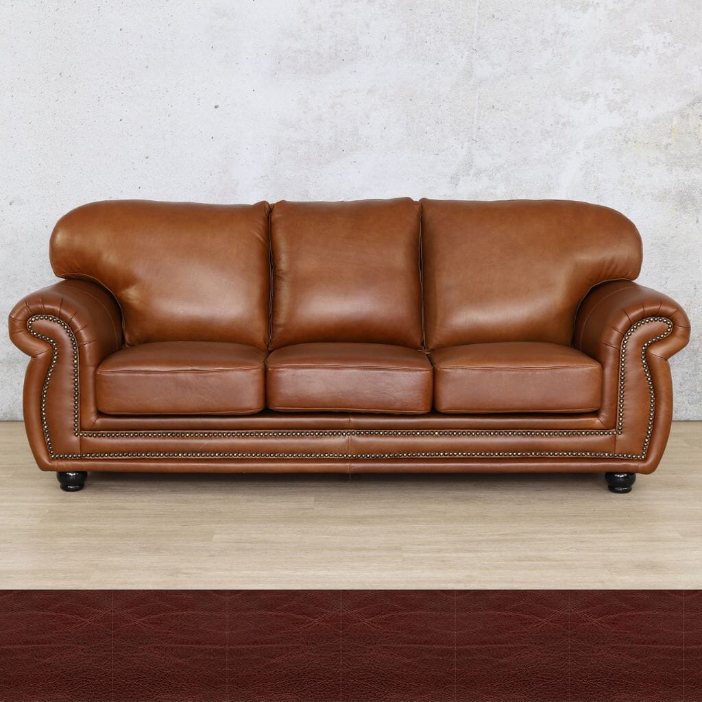 Isilo 3 + 2 + 1 Leather Sofa Suite - Czar Ruby - Leather Sofa