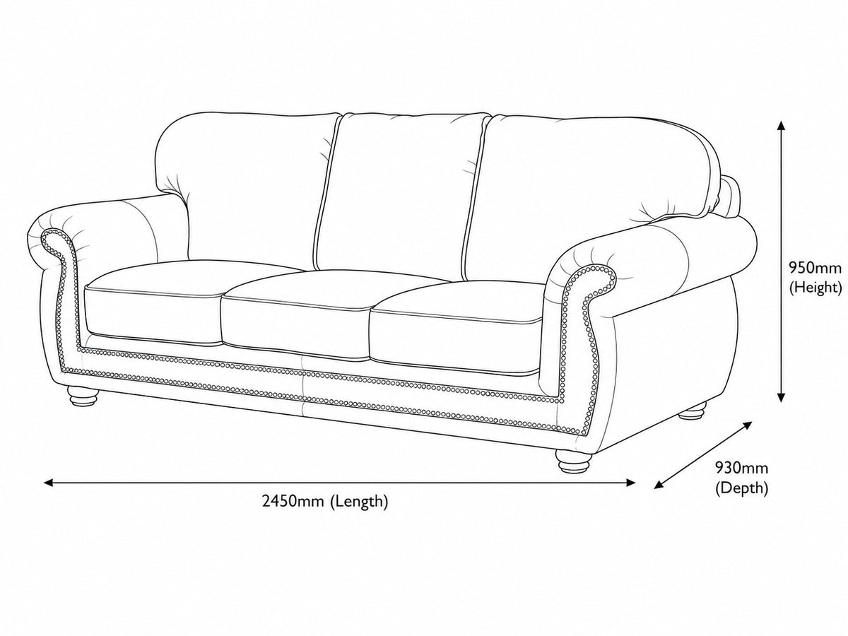 Isilo 3 Seater Fabric Couch