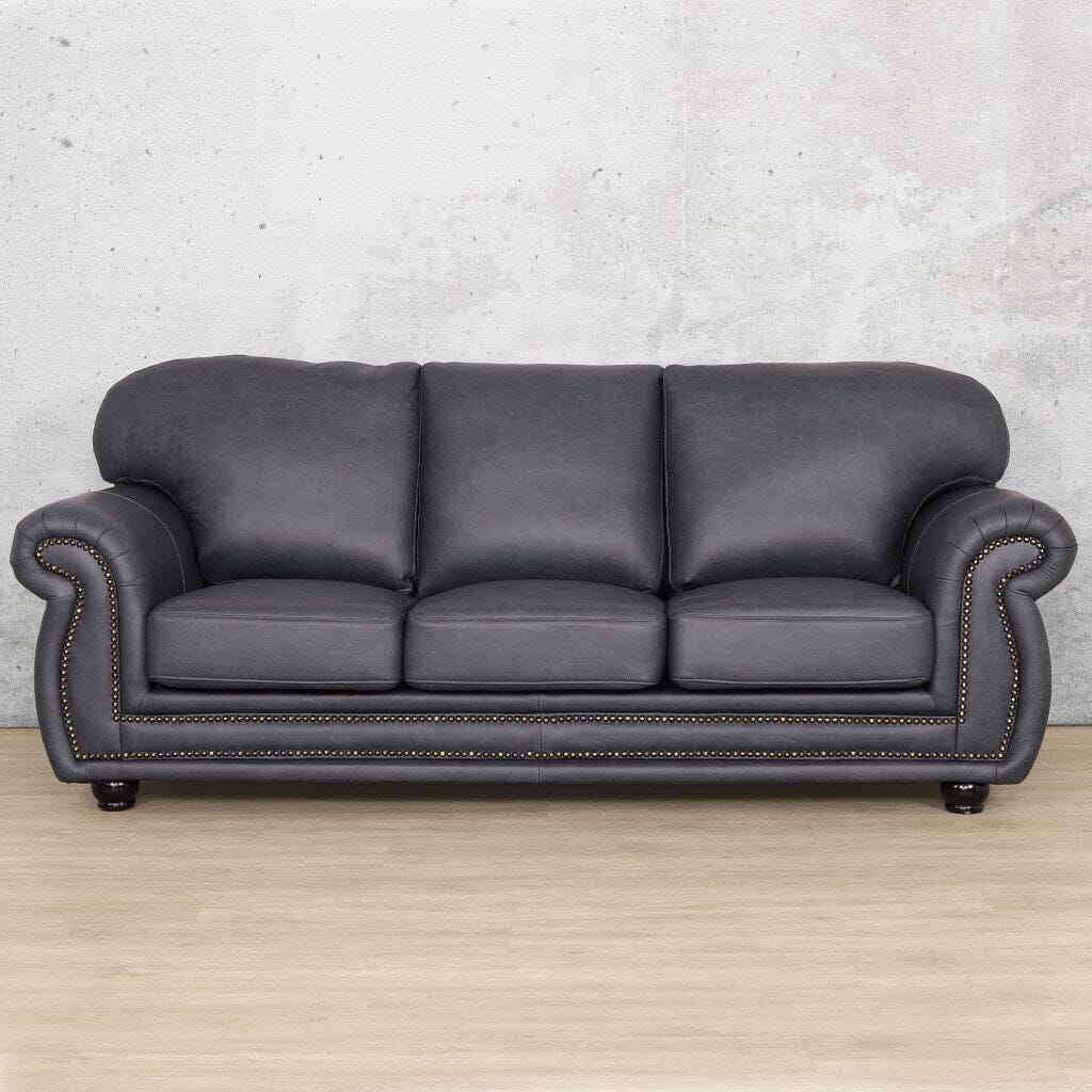 Isilo 3 Seater Leather Sofa Leather Sofa Leather Gallery Bedlam Blue Night