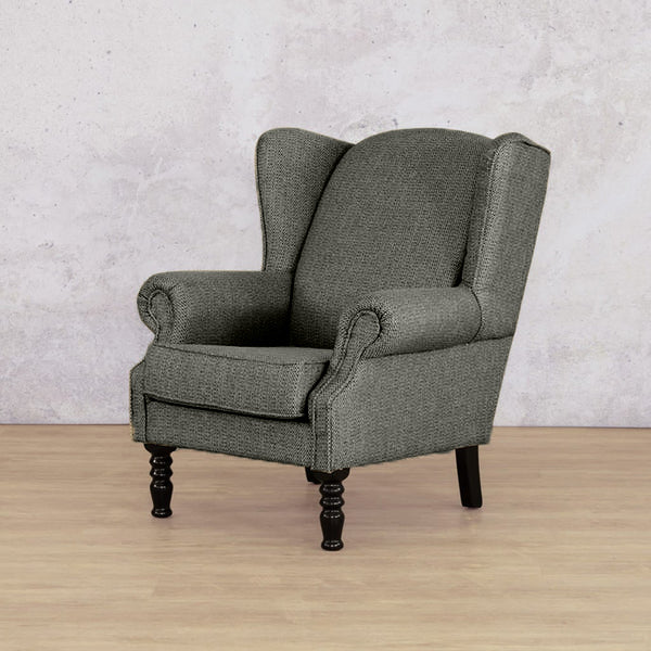 Jefferson Fabric Wingback Armchair Occasional Chair Leather Gallery