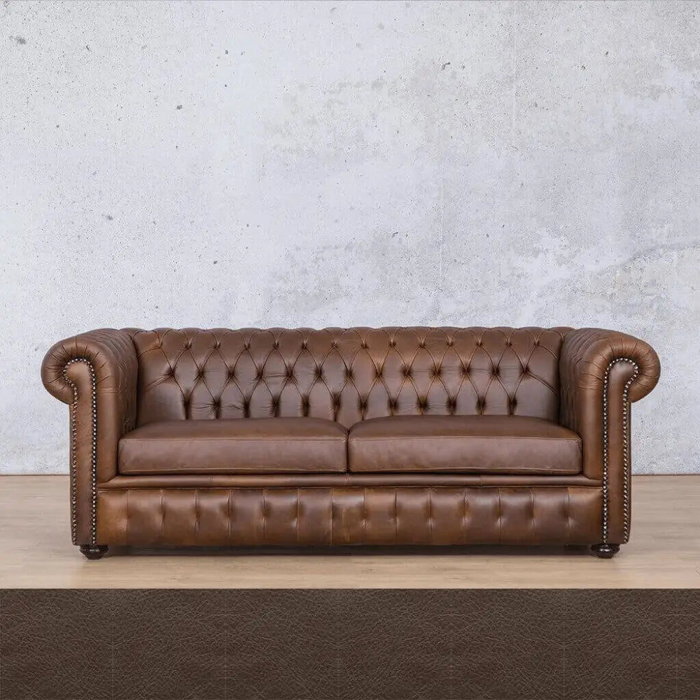 Kingston 3 + 2 + 1 Leather Sofa Suite - Country Ox Blood - Leather Sofa