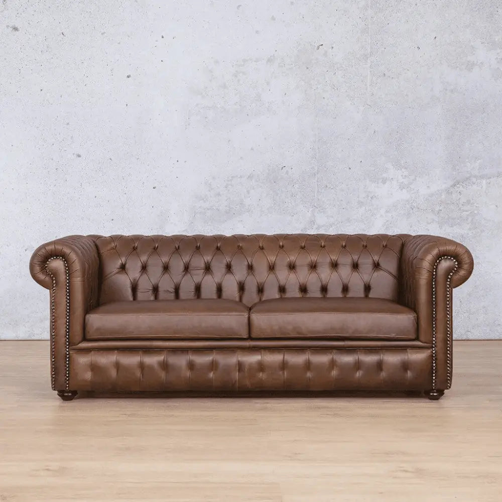 Kingston 3 + 2 + 1 Leather Sofa Suite  Czar Pecan - Leather Sofa ideal for your home office. 