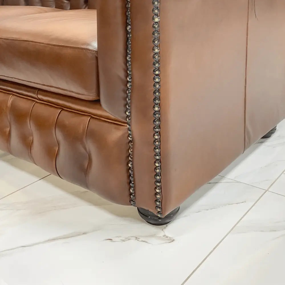 Kingston 3 Seater Leather Sofa - Warehouse Clearance - Leather Sofa