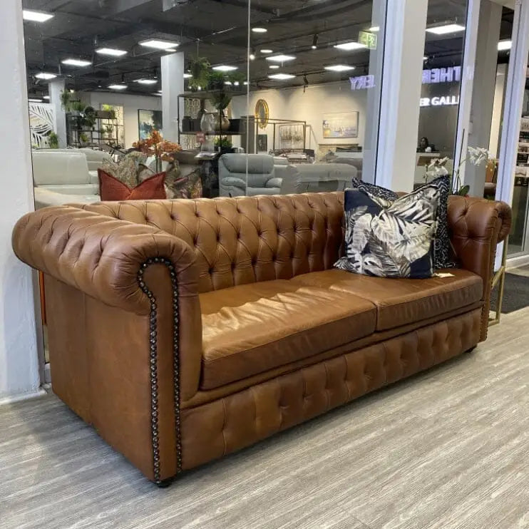 Kingston 3 Seater Leather Sofa - Warehouse Clearance - Leather Sofa
