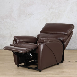 The Kolbe electric 1 seater leather recliner chair combines compact design with luxurious features, making it an excellent choice for smaller spaces.