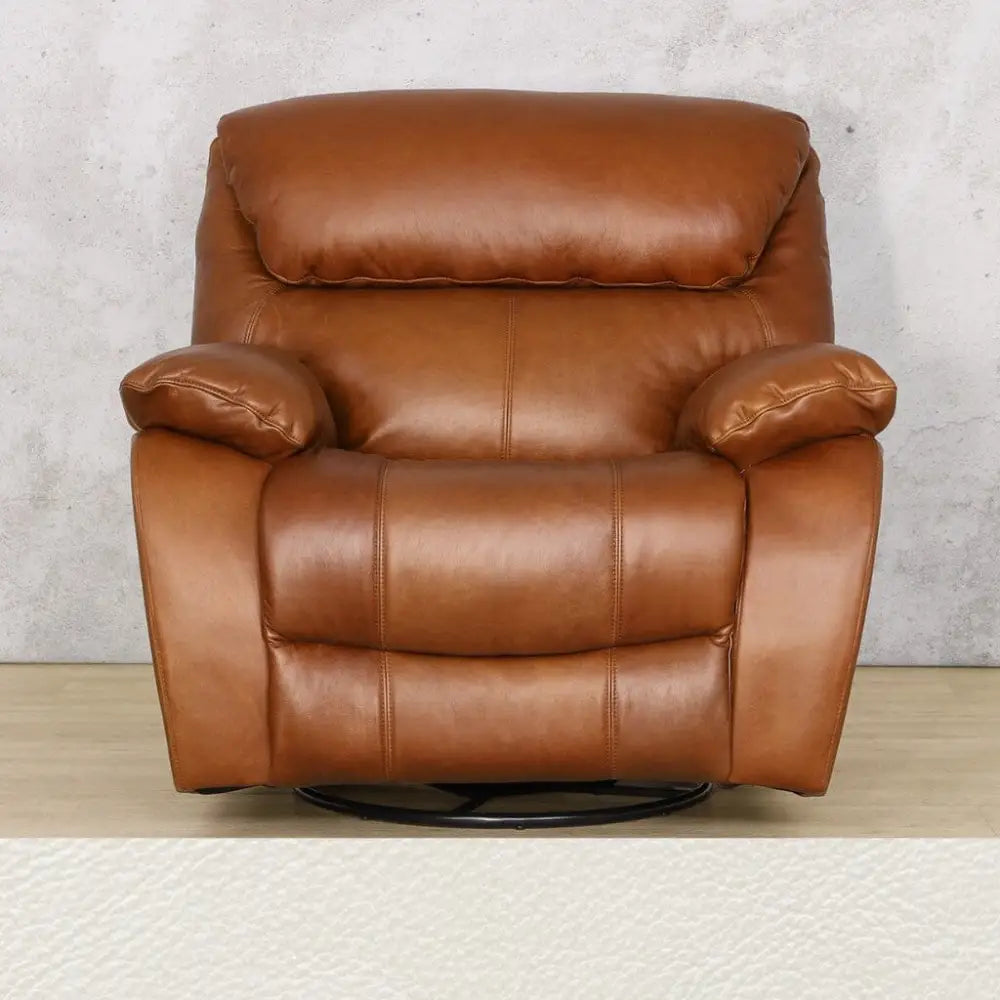 Kuta 1 Seater Leather Rocker Recliner Chair - Rocker / Czar White - Leather Recliner