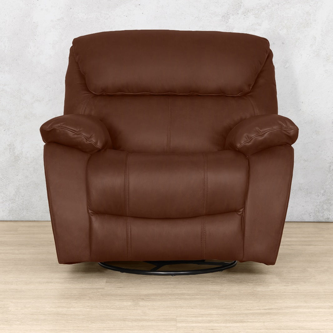 Kuta 1 Seater Leather Recliner Chair - Rocker Royal Saddle