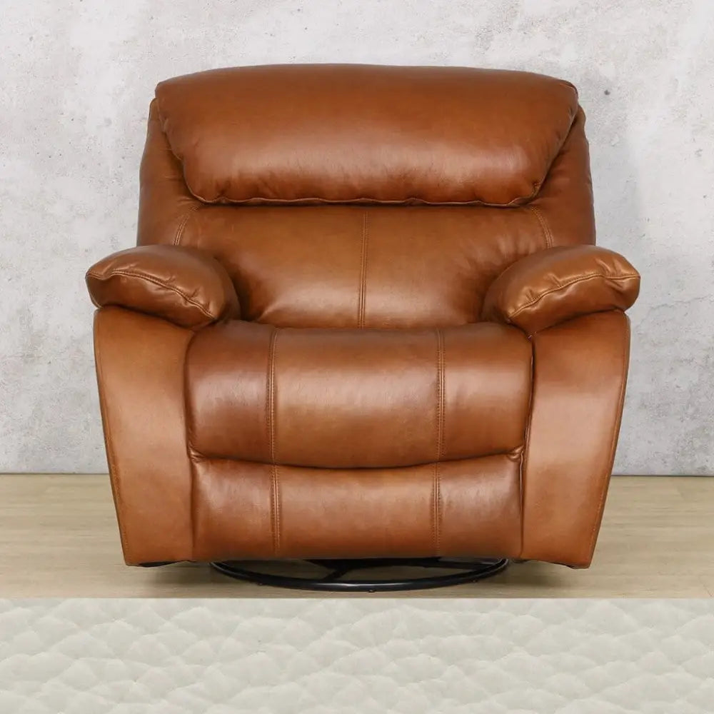 Kuta 1 Seater Leather Rocker Recliner Chair - Rocker / Urban White - Leather Recliner