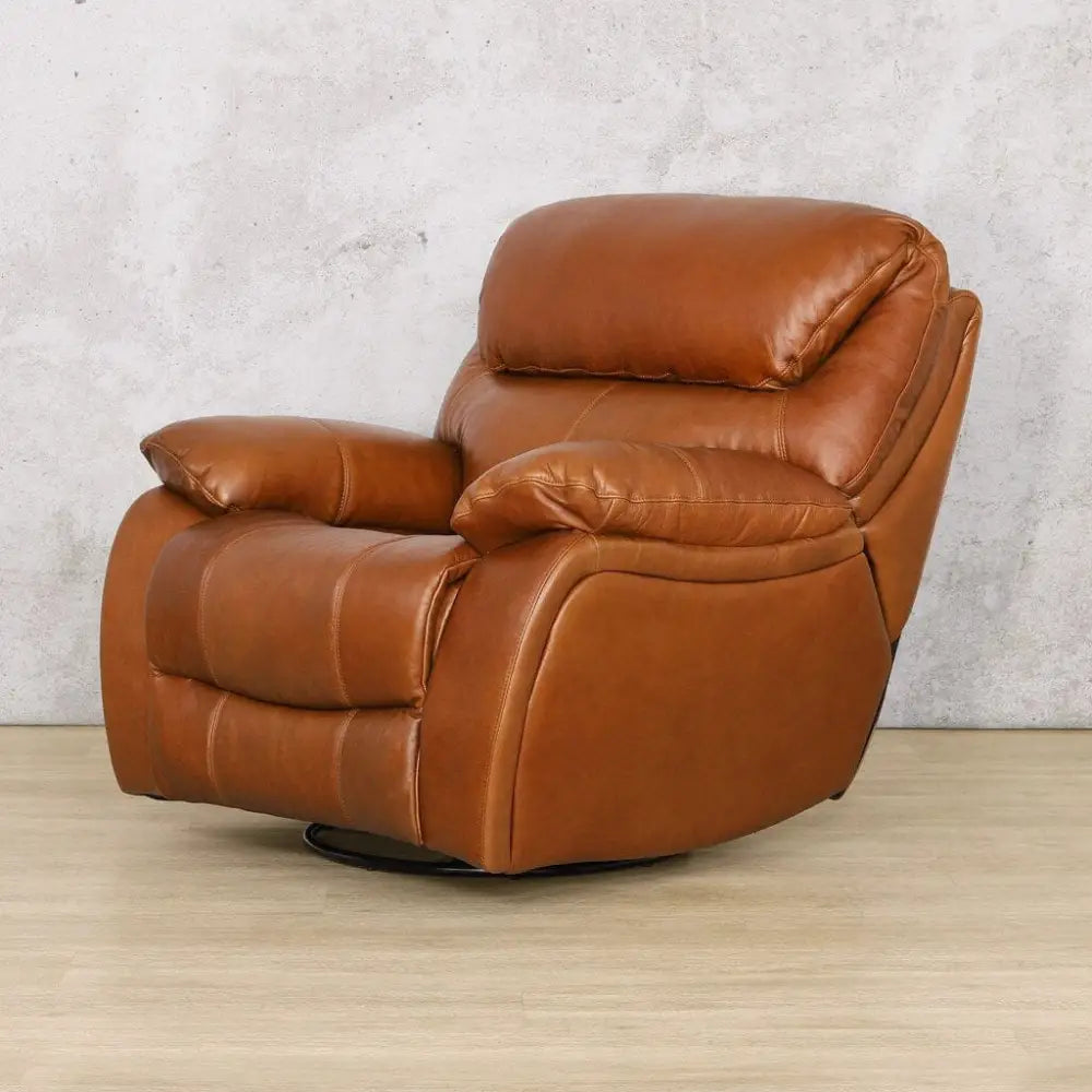 Kuta 3 + 2 + 1 Leather Recliner Home Theatre Suite - Leather Recliner-czar-pecan