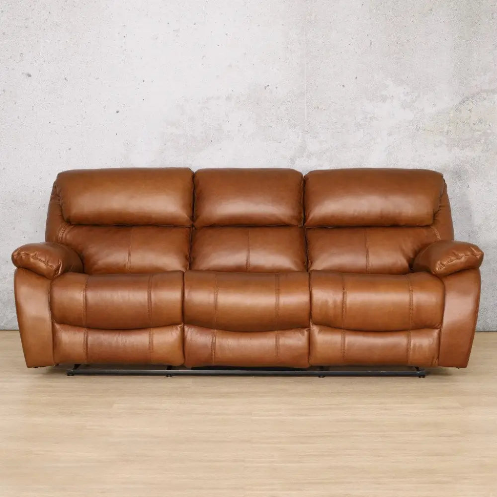 Kuta 3 + 2 + 1 Leather Recliner Home Theatre Suite - Leather Recliner-czar-pecan