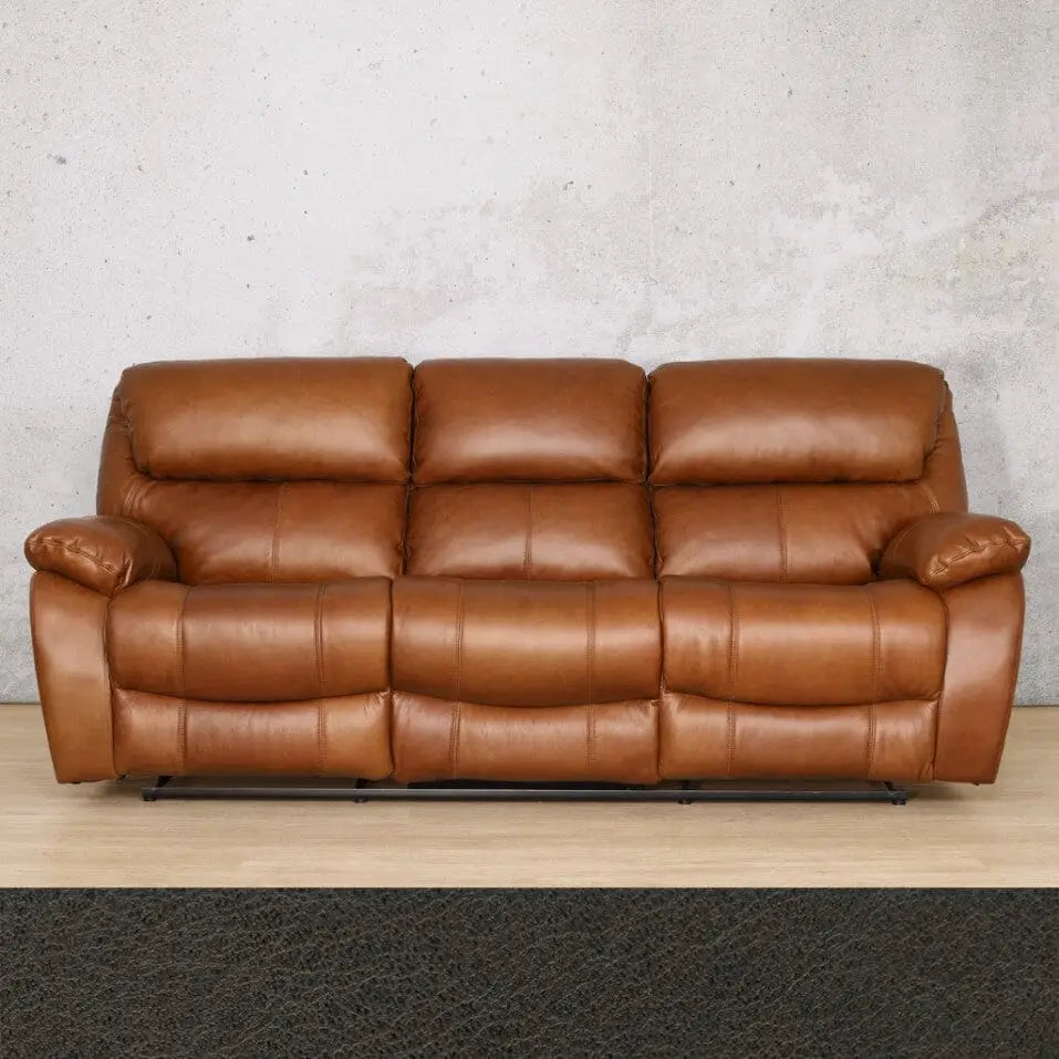 Kuta 3 + 2 + 1 Leather Recliner Home Theatre Suite - Czar Anthracite - Leather Recliner