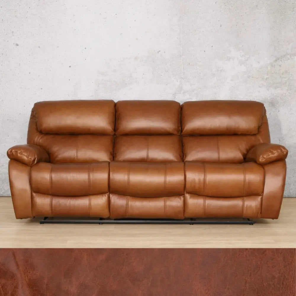 Kuta 3 + 2 + 1 Leather Recliner Home Theatre Suite - Royal Saddle - Leather Recliner royal saddle