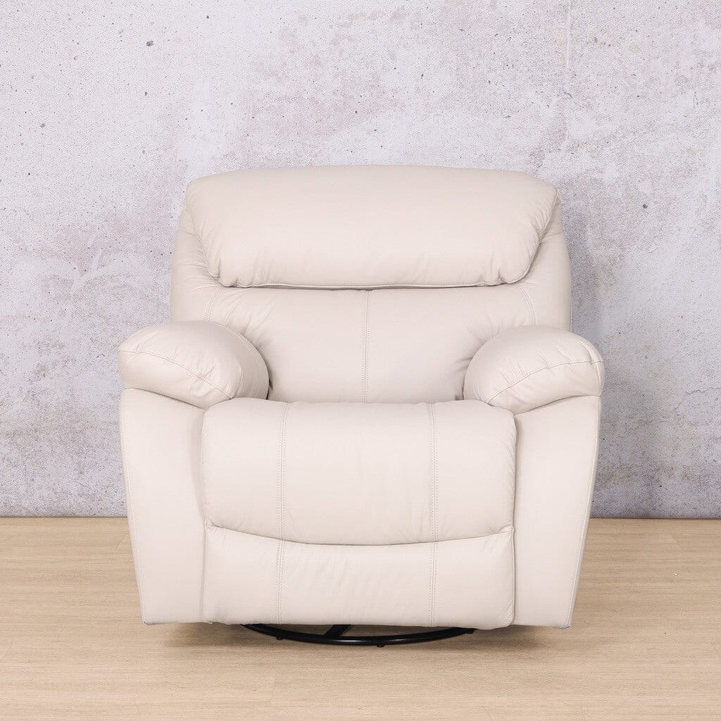 Kuta 1 Seater Leather Recliner Chair Manatee Beige 