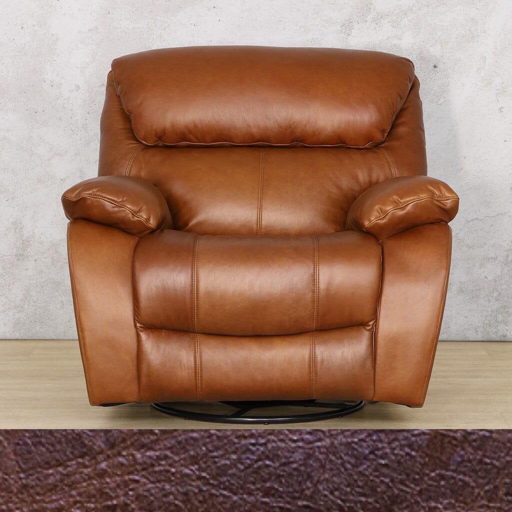 Kuta 1 Seater Leather Recliner Chair in Royal Coffee.