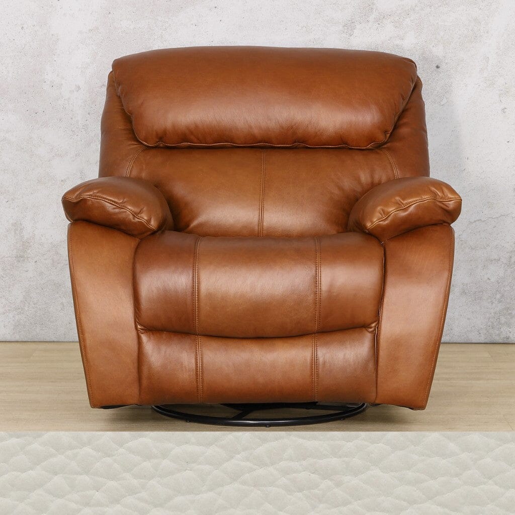 Kuta 1 Seater Leather Recline Chair in Urban White. 