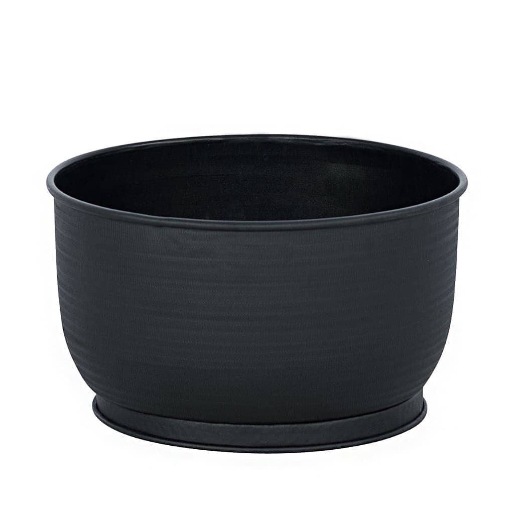 Lancaster Black Bowl/Planter - Medium Decor Leather Gallery