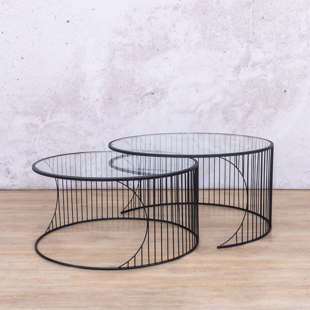 Lapu Occasional Glass Coffee Table - Set Of 2 Coffee Table Leather Gallery 