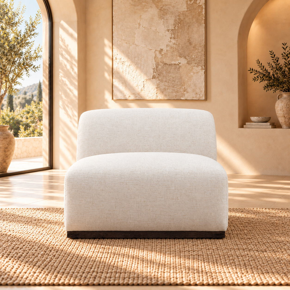 Sienna Fabric Armless Chair
