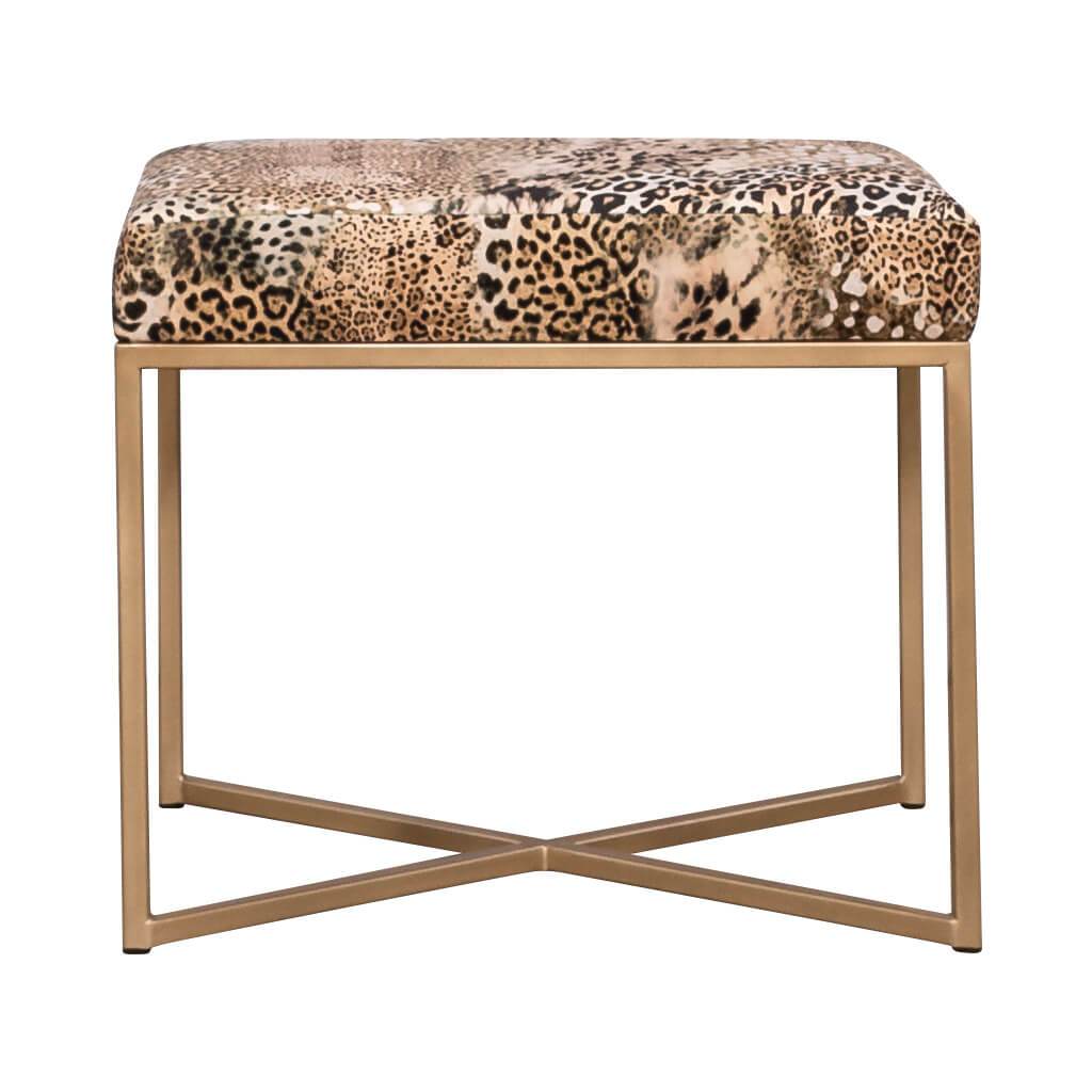 Legacy Safari Earth Fabric Single Ottoman Ottoman Leather Gallery 