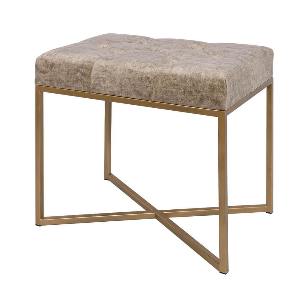 Legacy Warm Mocha Gold Base Single Ottoman Ottoman Leather Gallery