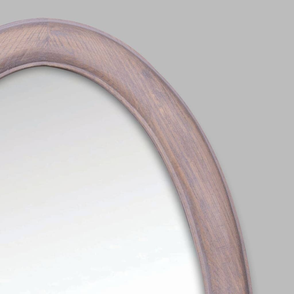 Liam Antique Grey Oval Wall Mirror Mirror Leather Gallery 