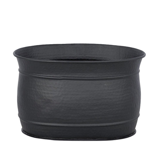Lombard Hammered Black Bowl/Planter - Large Decor Leather Gallery
