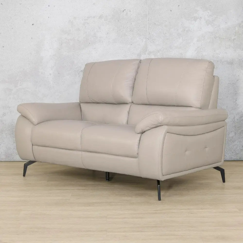 Maddox 2 Leather Sofa - Fabric Corner Suite-grey