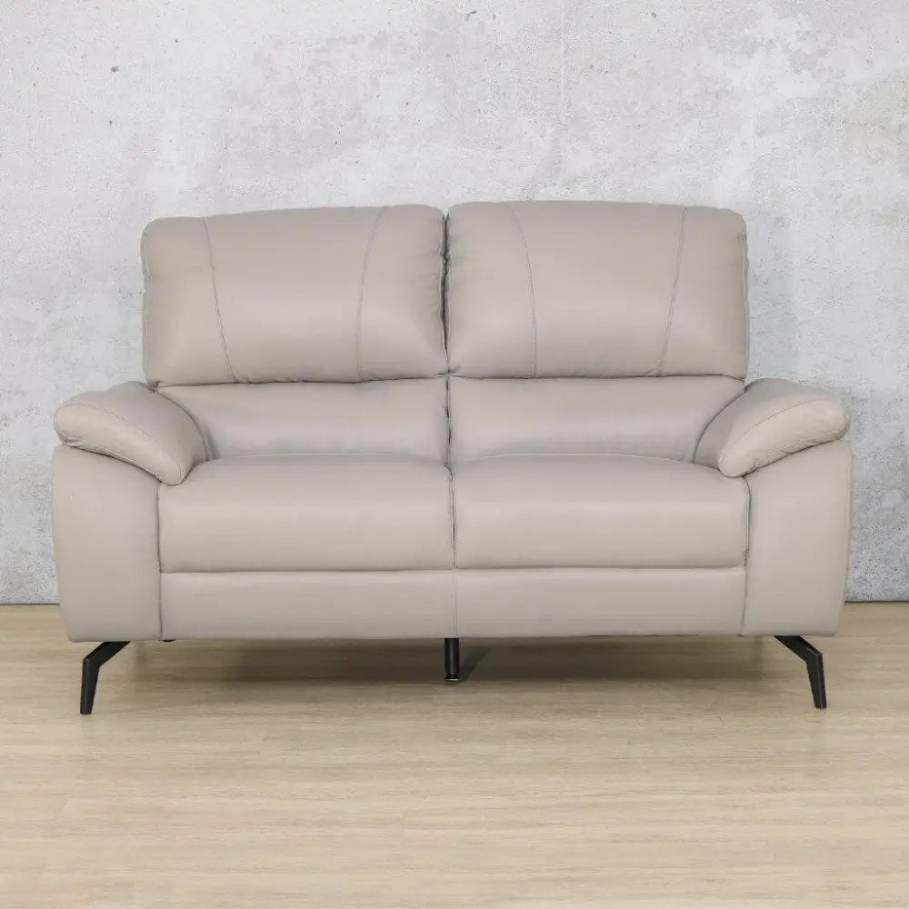 Maddox 2 Leather Sofa - Grey - Fabric Corner Suite