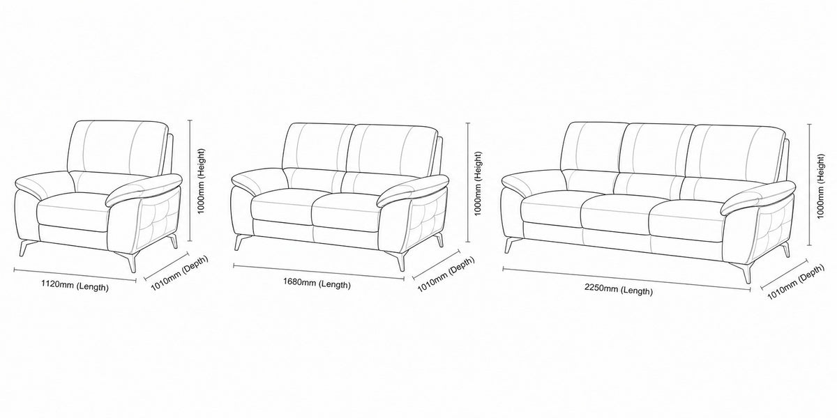 Maddox 3+2+1 Leather Sofa Suite - Light Blue- Warehouse Clearance
