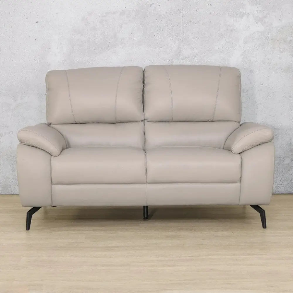 Maddox 3 + 2 + 1 Leather Sofa Suite - Leather Sofa grey